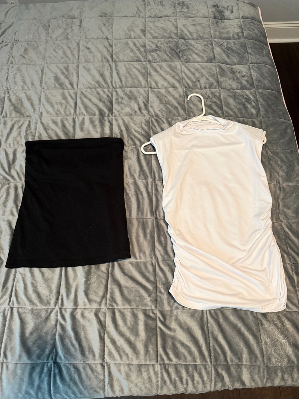 H&M Black Tube Top and White Sleeveless Tunic Duo